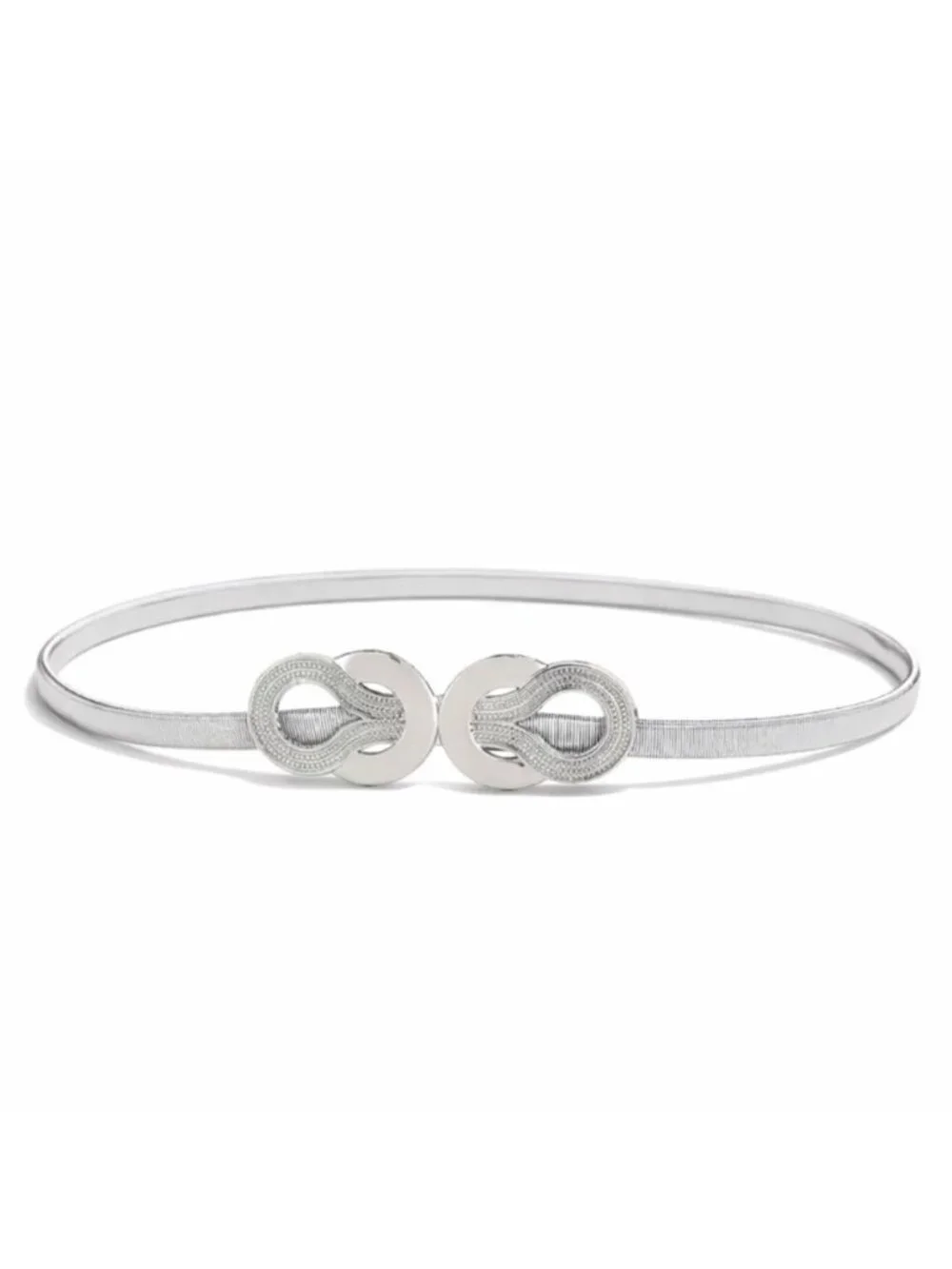 New! Silver Stretch Belt (One Size) NWOT